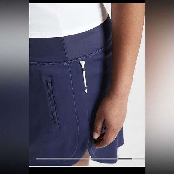 Athleta Women's 16" Fairway Golf Skort Dress Navy Blue Size Extra Small - Picture 3 of 13